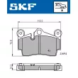 Jeu de 4 plaquettes de frein arrière SKF VKBP 90378 - Visuel 2