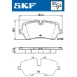 Jeu de 4 plaquettes de frein arrière SKF VKBP 90396 - Visuel 2