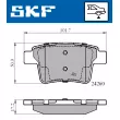 Jeu de 4 plaquettes de frein arrière SKF VKBP 90407 - Visuel 2