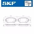Jeu de 4 plaquettes de frein arrière SKF VKBP 90453 - Visuel 2