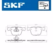 Jeu de 4 plaquettes de frein arrière SKF VKBP 90471 - Visuel 2
