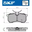 Jeu de 4 plaquettes de frein arrière SKF VKBP 90484 - Visuel 2