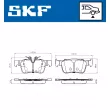 Jeu de 4 plaquettes de frein arrière SKF VKBP 90544 - Visuel 2