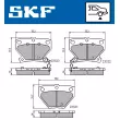 Jeu de 4 plaquettes de frein arrière SKF VKBP 90559 A - Visuel 2