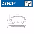 Jeu de 4 plaquettes de frein arrière SKF VKBP 90582 - Visuel 2