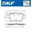 Jeu de 4 plaquettes de frein arrière SKF VKBP 90670 - Visuel 2