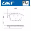 Jeu de 4 plaquettes de frein arrière SKF VKBP 90671 - Visuel 2