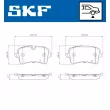 Jeu de 4 plaquettes de frein arrière SKF VKBP 90792 E - Visuel 2