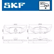 Jeu de 4 plaquettes de frein arrière SKF VKBP 90940 - Visuel 2