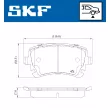 Jeu de 4 plaquettes de frein arrière SKF VKBP 90950 - Visuel 2
