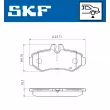 Jeu de 4 plaquettes de frein arrière SKF VKBP 91027 - Visuel 2