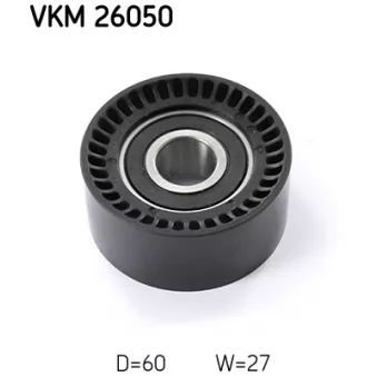 Poulie renvoi/transmission, courroie de distribution SKF VKM 26050