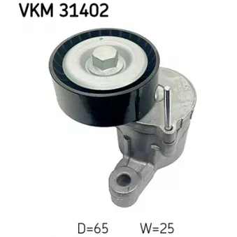 Poulie-tendeur, courroie trapézoïdale à nervures SKF VKM 31402
