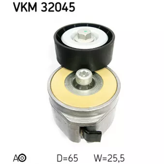 Poulie-tendeur, courroie trapézoïdale à nervures SKF VKM 32045