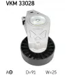 Poulie-tendeur, courroie trapézoïdale à nervures SKF VKM 33028 - Visuel 2