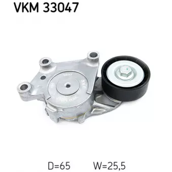 Poulie-tendeur, courroie trapézoïdale à nervures SKF VKM 33047