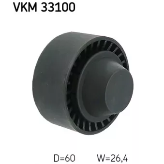 Poulie renvoi/transmission, courroie trapézoïdale à nervures SKF VKM 33100