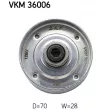 Poulie renvoi/transmission, courroie trapézoïdale à nervures SKF VKM 36006 - Visuel 1