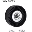 Poulie renvoi/transmission, courroie trapézoïdale à nervures SKF VKM 38073 - Visuel 1
