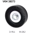 Poulie renvoi/transmission, courroie trapézoïdale à nervures SKF VKM 38073 - Visuel 2