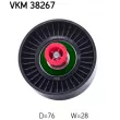 Poulie renvoi/transmission, courroie trapézoïdale à nervures SKF VKM 38267 - Visuel 1