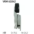 Poulie-tendeur, courroie trapézoïdale à nervures SKF VKM 61042 - Visuel 3