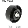Poulie renvoi/transmission, courroie trapézoïdale à nervures SKF VKM 61068 - Visuel 1