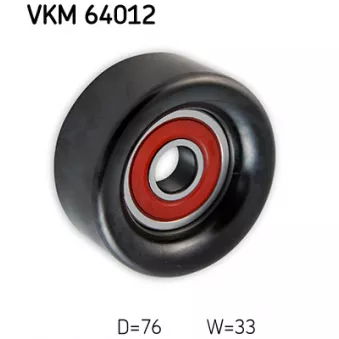 Poulie renvoi/transmission, courroie trapézoïdale à nervures SKF VKM 64012