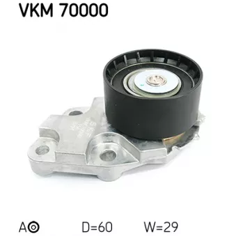Poulie-tendeur, courroie crantée SKF VKM 70000