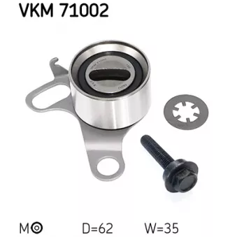 Poulie-tendeur, courroie crantée SKF VKM 71002