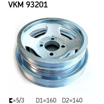 Poulie, vilebrequin SKF VKM 93201