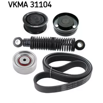 Jeu de courroies trapézoïdales à nervures SKF VKMA 31104
