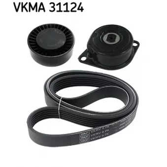Jeu de courroies trapézoïdales à nervures SKF VKMA 31124