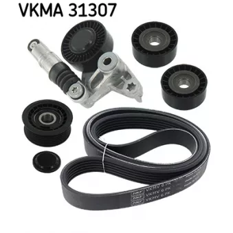 Jeu de courroies trapézoïdales à nervures SKF VKMA 31307