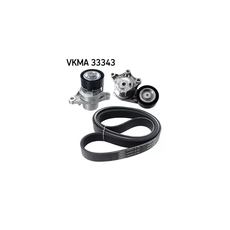 Jeu de courroies trapézoïdales à nervures SKF VKMA 33343