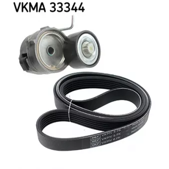 Jeu de courroies trapézoïdales à nervures SKF VKMA 33344