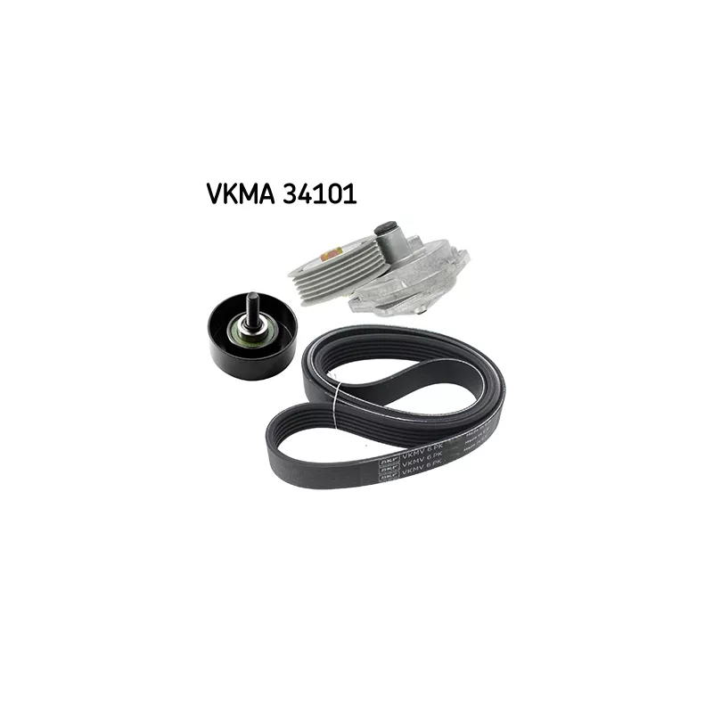Jeu de courroies trapézoïdales à nervures SKF VKMA 34101
