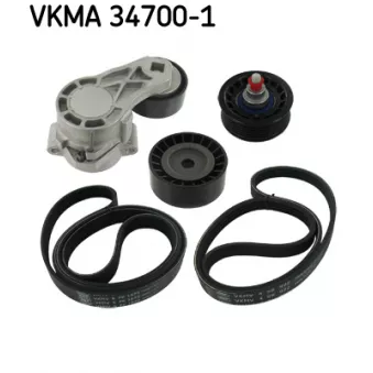 Jeu de courroies trapézoïdales à nervures SKF VKMA 34700-1
