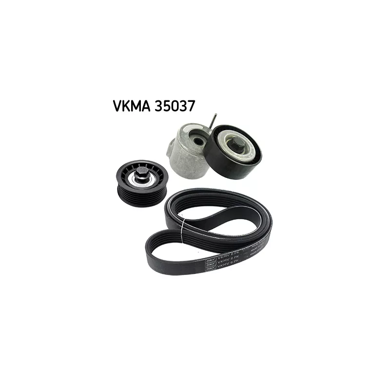 Jeu de courroies trapézoïdales à nervures SKF VKMA 35037