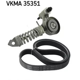 Jeu de courroies trapézoïdales à nervures SKF VKMA 35351