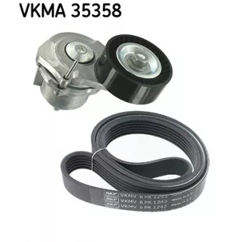 Jeu de courroies trapézoïdales à nervures SKF VKMA 35358