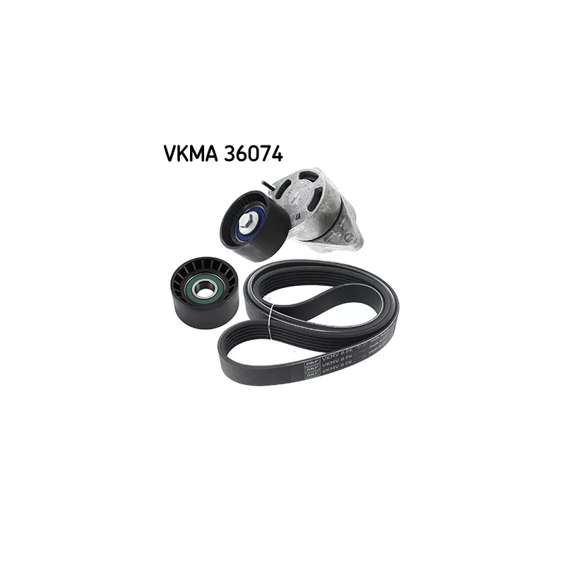 Jeu de courroies trapézoïdales à nervures SKF VKMA 36074