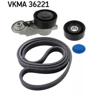 Jeu de courroies trapézoïdales à nervures SKF VKMA 36221