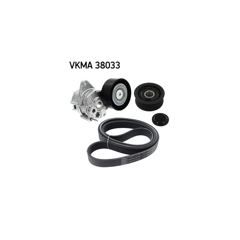Jeu de courroies trapézoïdales à nervures SKF VKMA 38033