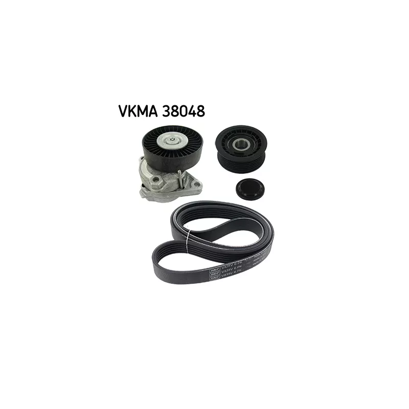 Jeu de courroies trapézoïdales à nervures SKF VKMA 38048
