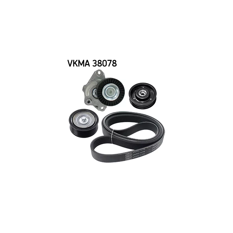 Jeu de courroies trapézoïdales à nervures SKF VKMA 38078
