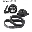 Jeu de courroies trapézoïdales à nervures SKF VKMA 38328 - Visuel 1