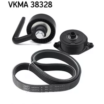 Jeu de courroies trapézoïdales à nervures SKF VKMA 38328
