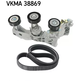 Jeu de courroies trapézoïdales à nervures SKF VKMA 38869