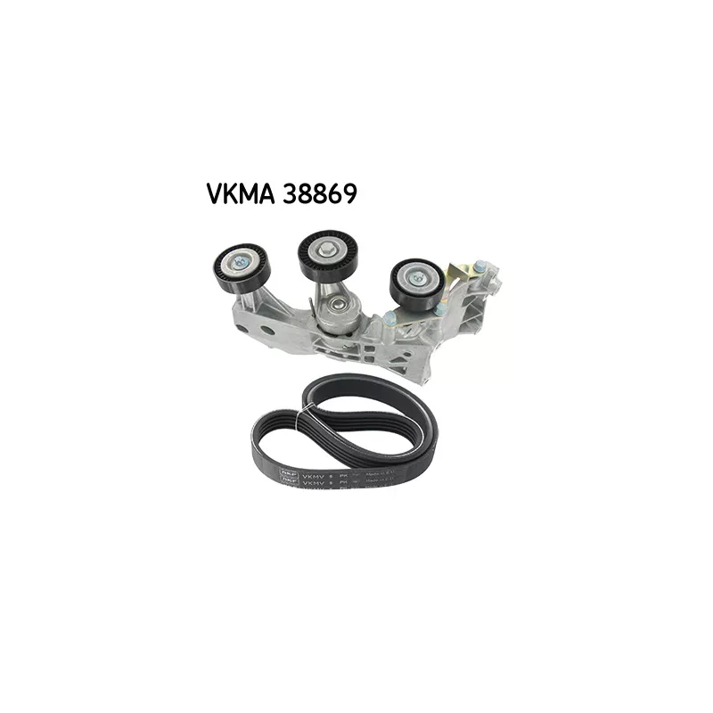 Jeu de courroies trapézoïdales à nervures SKF VKMA 38869